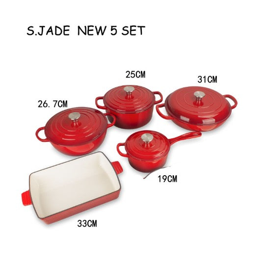 5pcs Cast iron pot