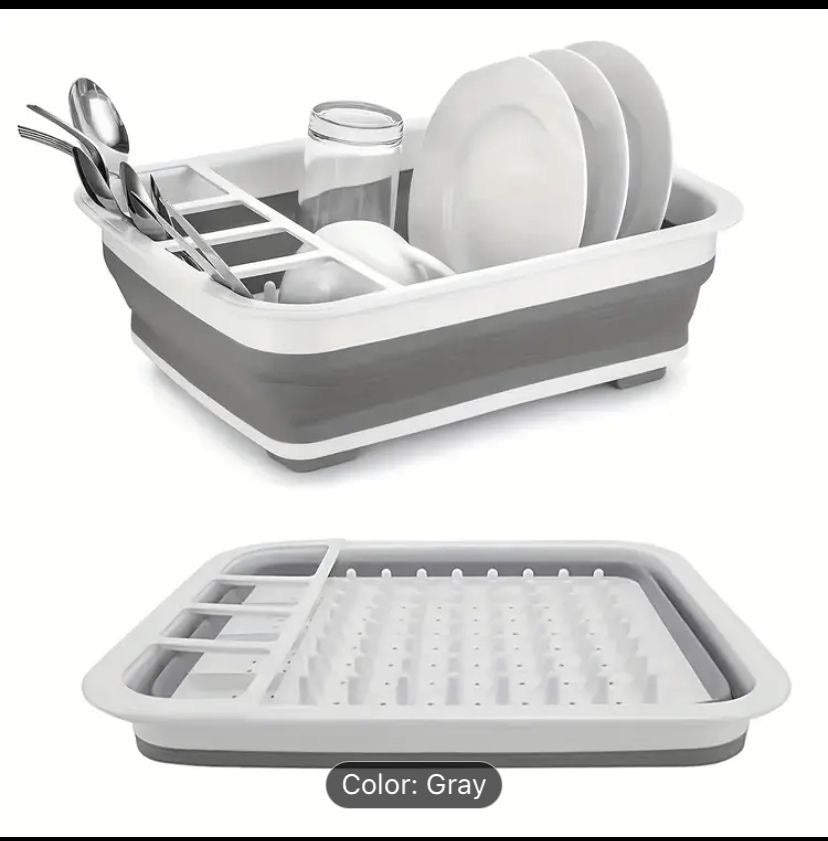 Collapsible plate rack