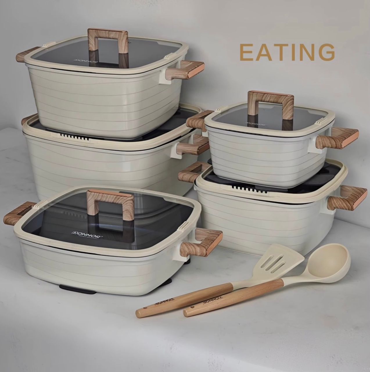 DONNOR 2 Crest Non-Stick Cookware Set (50% Down Payment)