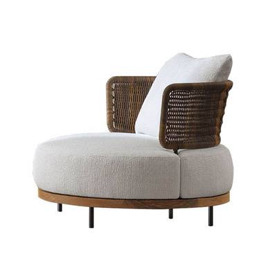 Single round sofa (imported teak)