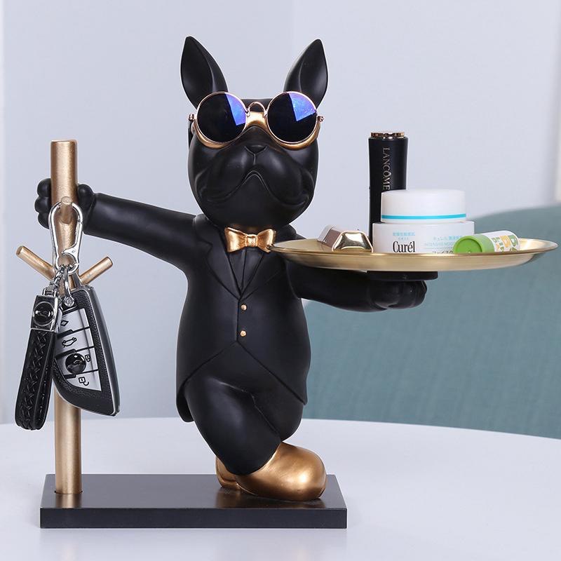 Suited Cat Remote and Key Holder Figurine Statue decor