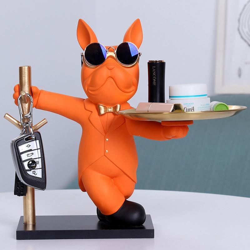 Suited Cat Remote and Key Holder Figurine Statue decor