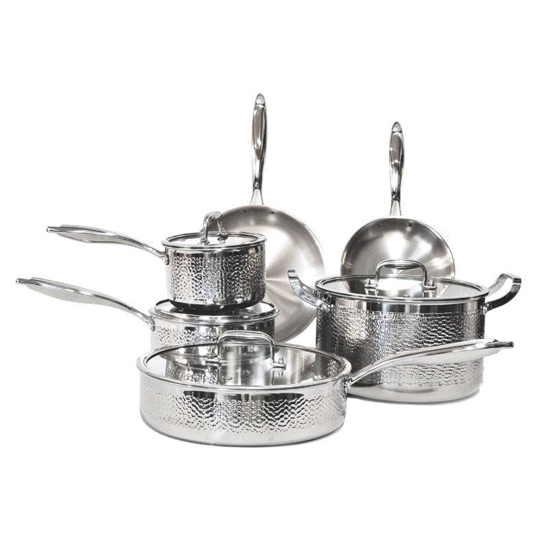 10pcs Hammered pot set