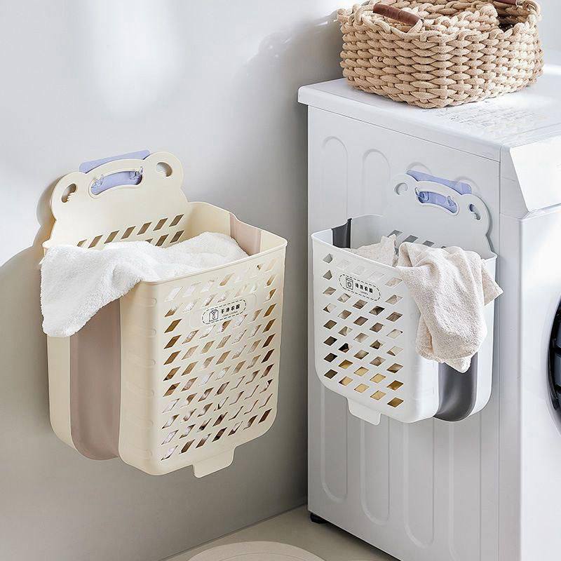 Wall mounted laundry basket