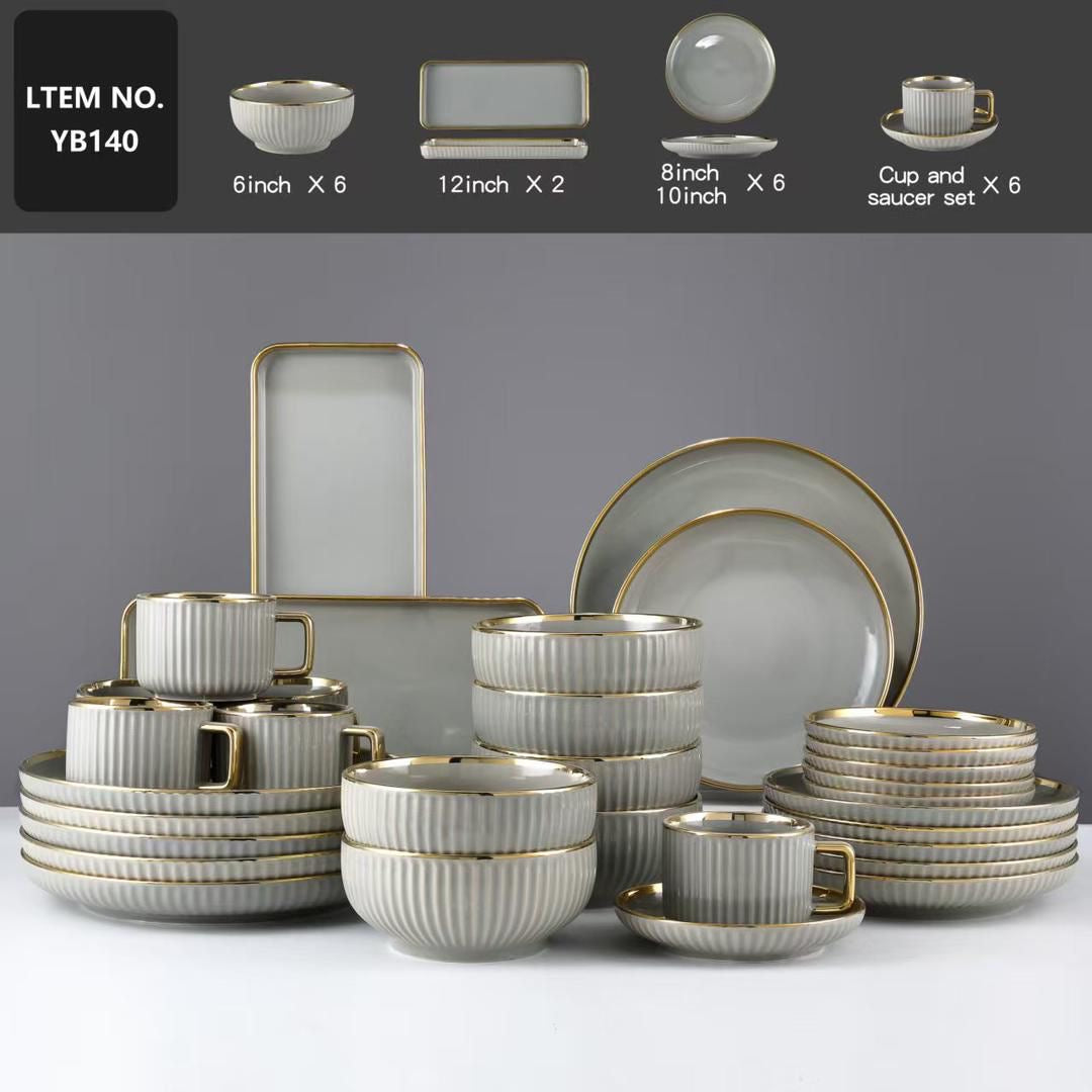 32pcs Gold tip dinnerware (50% Down Payment)