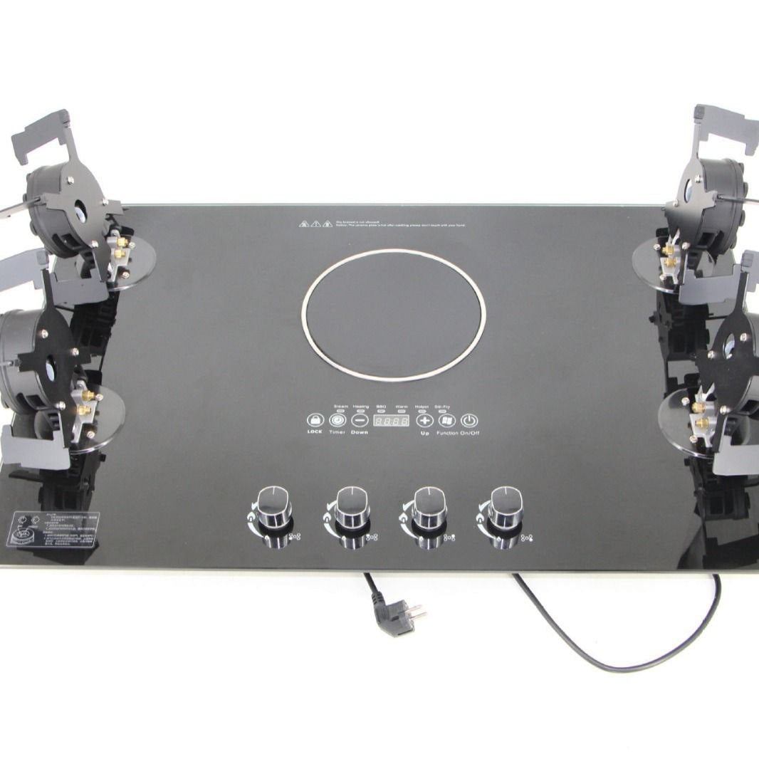 Flippable gas model with induction cooker 
 4 gas + 1 electric burner