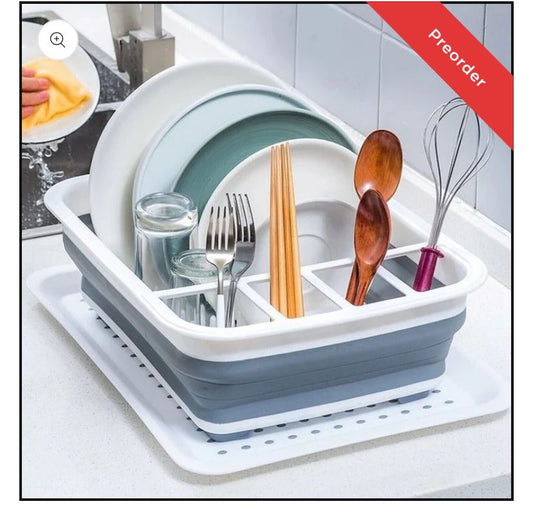 Collapsible plate rack