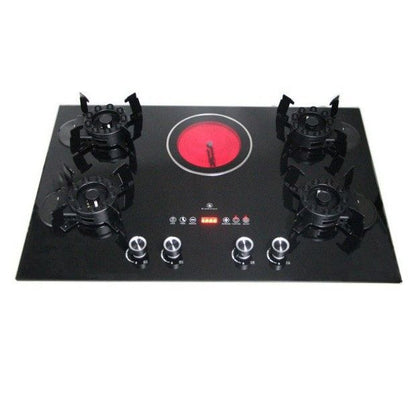 Flippable gas model with induction cooker 
 4 gas + 1 electric burner