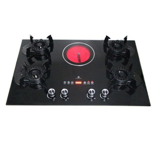 Flippable gas model with induction cooker 
 4 gas + 1 electric burner