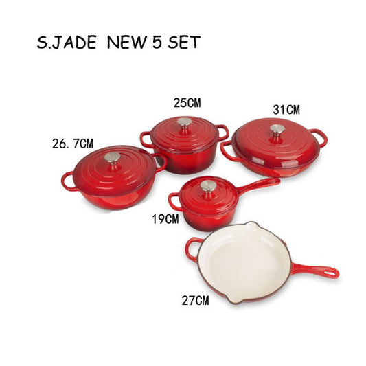 5pcs Cast iron pot