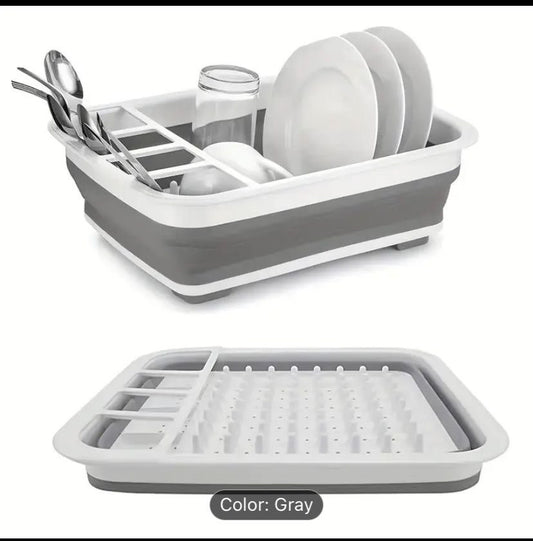Collapsible plate rack