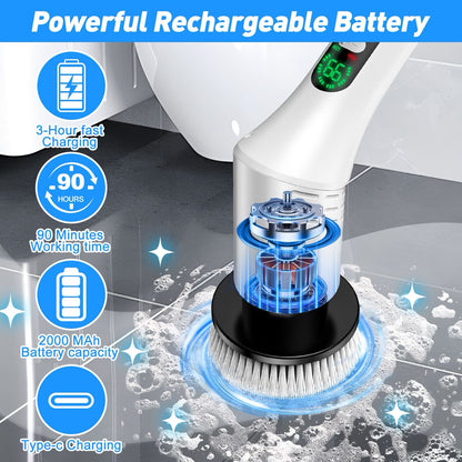 Multi functional, electric cleaning brush