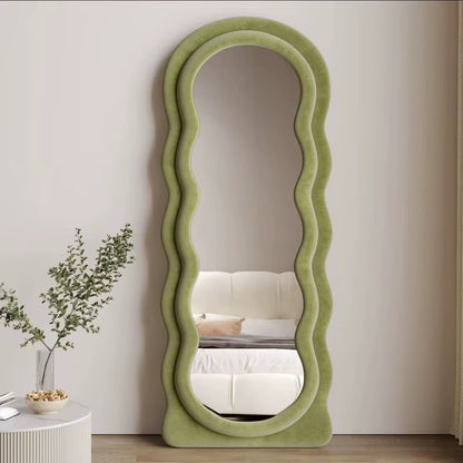Aesthetic Wavy Floor mirror (50% Down Payment)