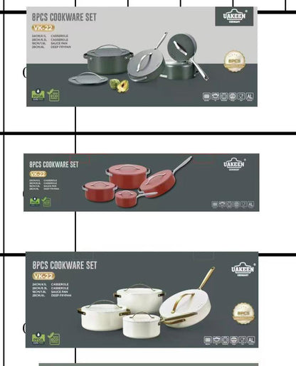 8pcs Uakeen cookware Pot (50% Down Payment)