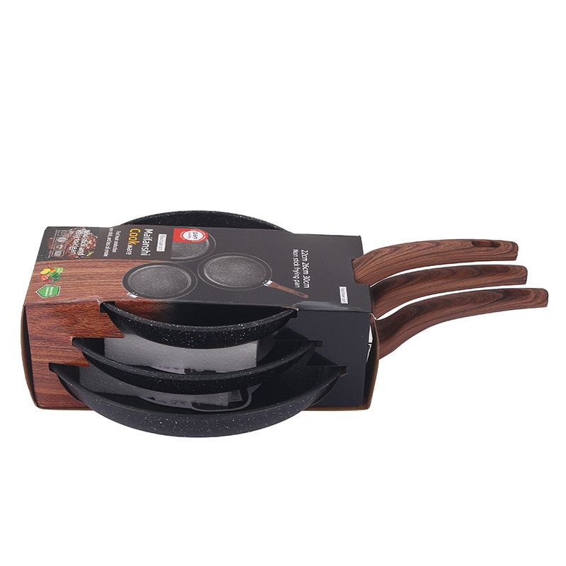 Wooden handle Non-stick fry pan