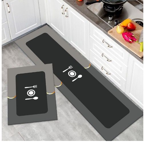 Kitchen Runner 40*60 + 40*120cm (Knife and Spoon) (Intsant Pick Up)