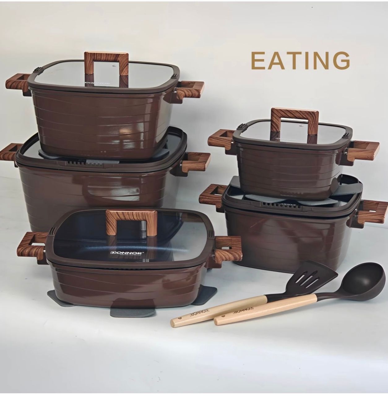 DONNOR 2 Crest Non-Stick Cookware Set  (50% Down Payment)