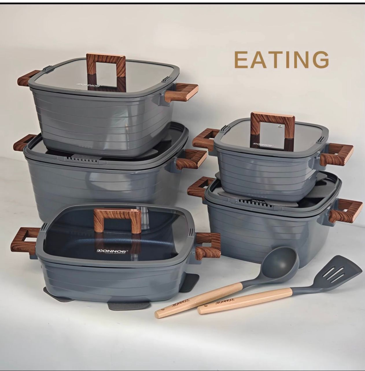 DONNOR 2 Crest Non-Stick Cookware Set  (50% Down Payment)