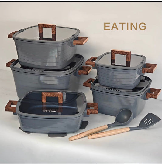 DONNOR 2 Crest Non-Stick Cookware Set  (50% Down Payment)