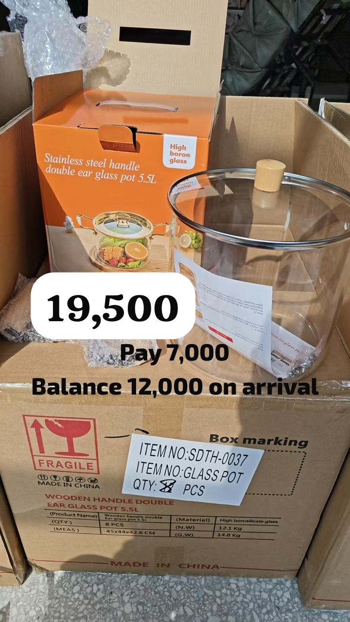 BOROSILICATE GLASS POT (50% Down Payment)