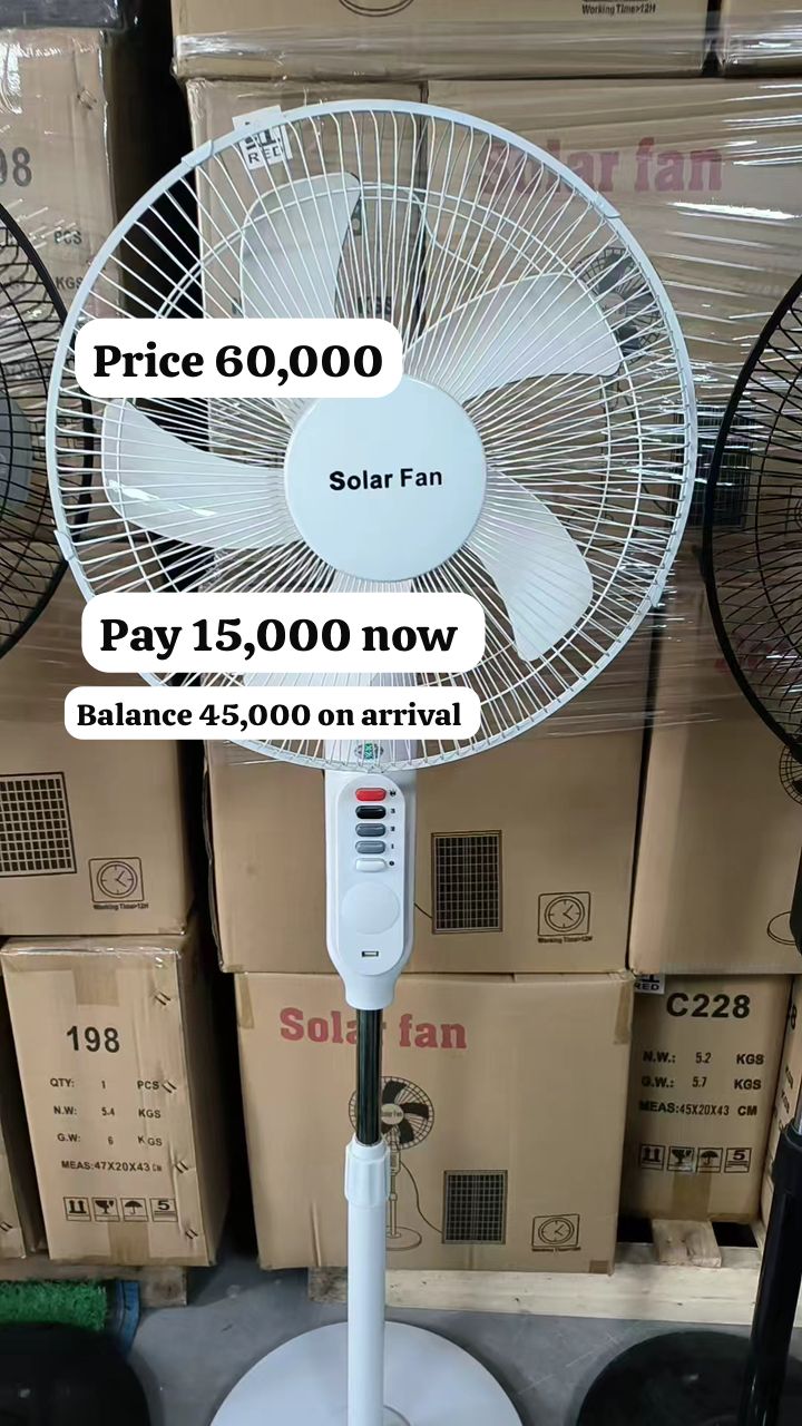 10 Hour long lasting Solar fan (50% Down Payment)