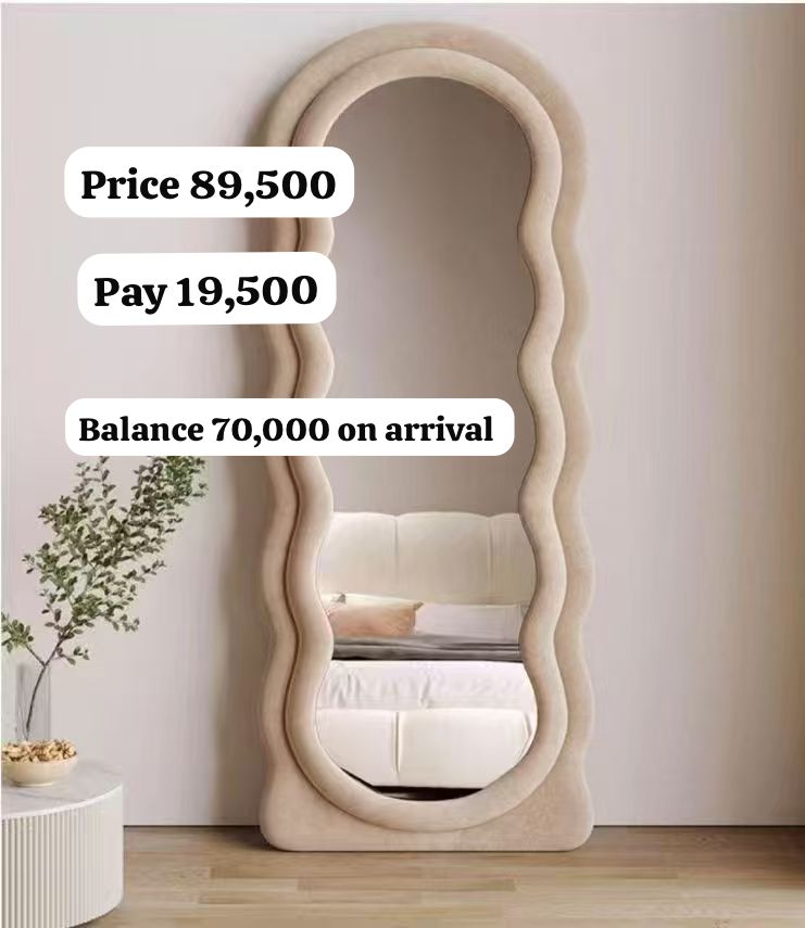 Wavy Floor mirror (50% Down Payment)