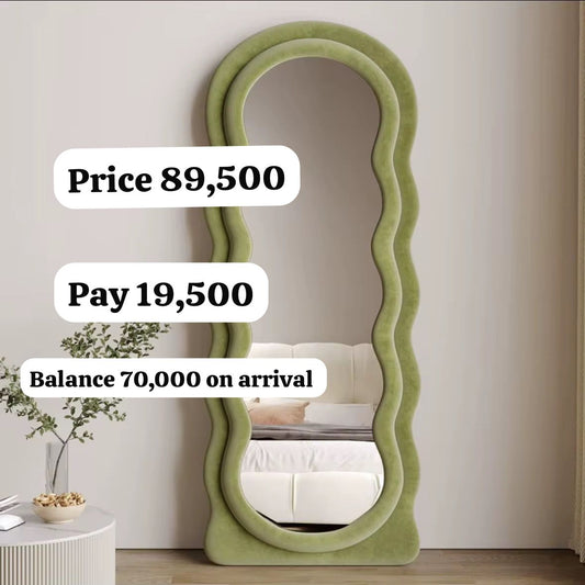 Wavy Floor mirror (50% Down Payment)