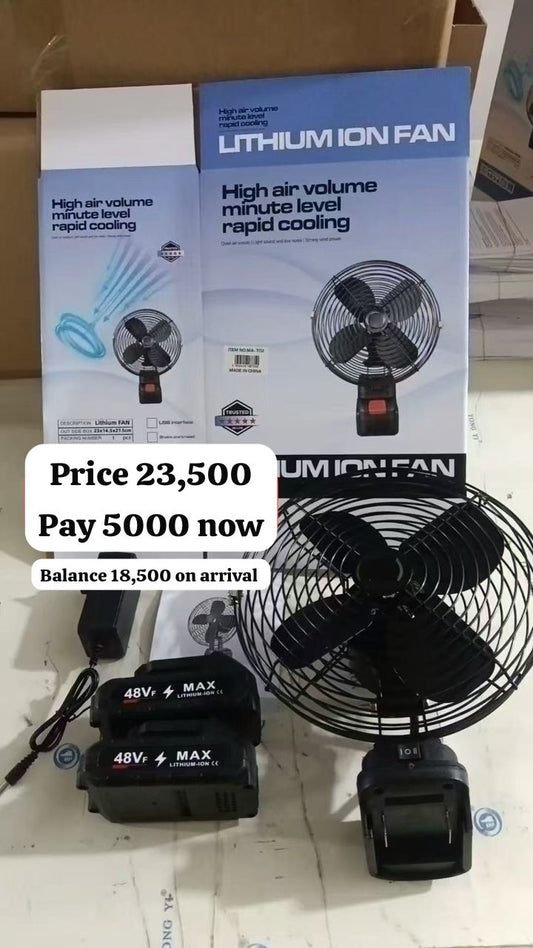Lithium-Ion Fan (50% Down Payment)