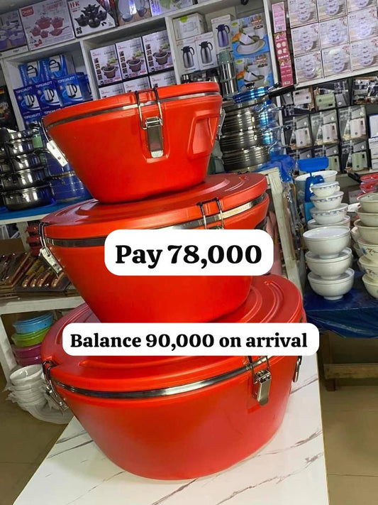 3pcs oval insulated cooler (50% Down Payment)
