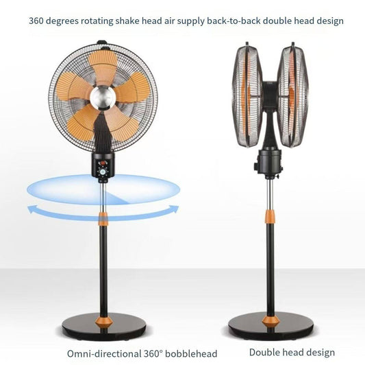 Dual Head 360 Standing Fan