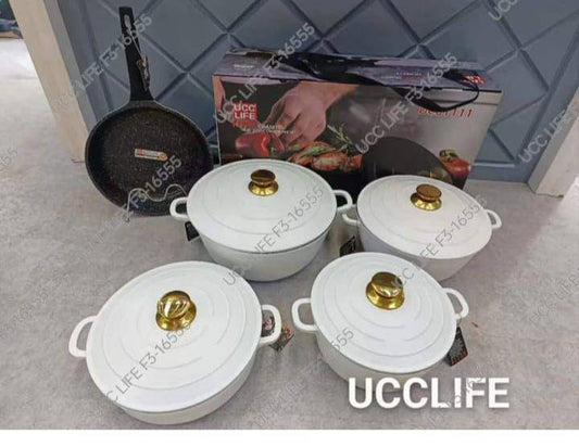 Ucc life unbreakable lid granite pot