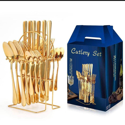 24pcs Cutlery with stand