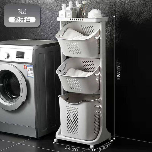Multilayer Laundry Basket with Wheel