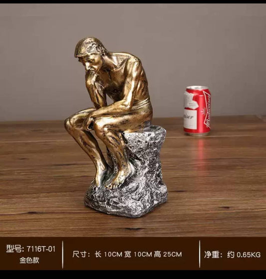 Sitting Man Figurine Statue decor