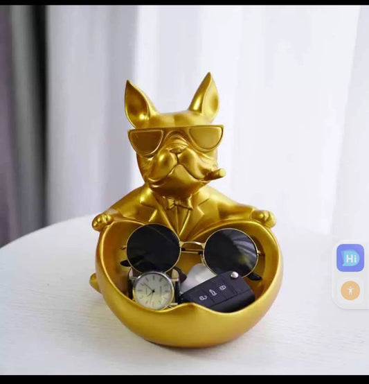 Rich Cat Remote and Key Holder Figurine Statue decor