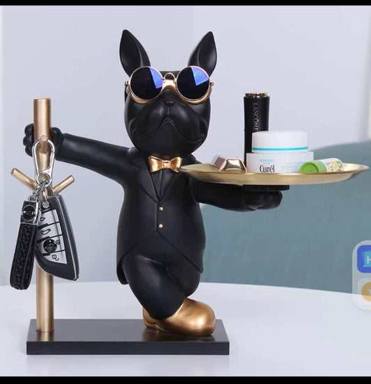 Suited Cat Remote and Key Holder Figurine Statue decor