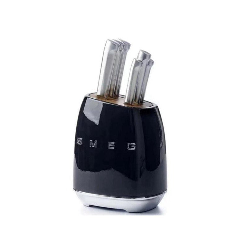 SMEG stainless steel knife set holder