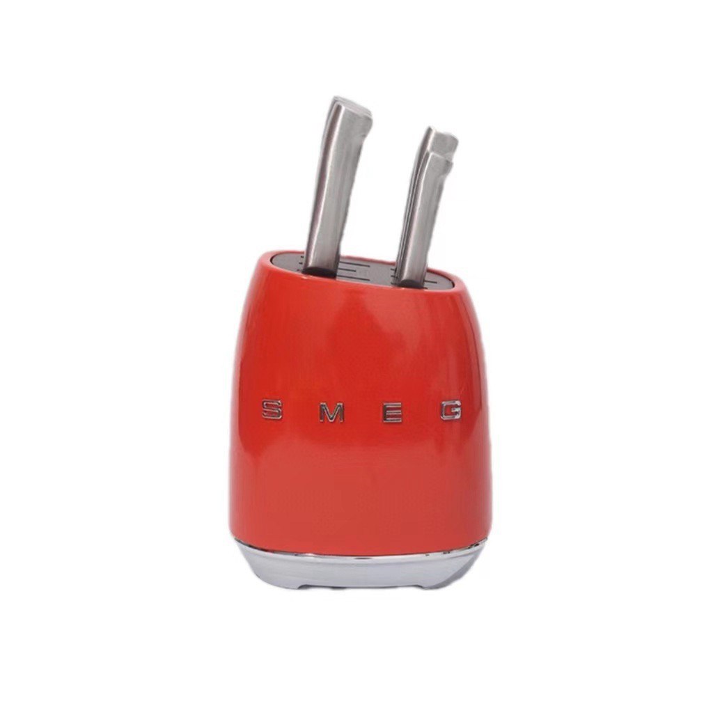 SMEG stainless steel knife set holder