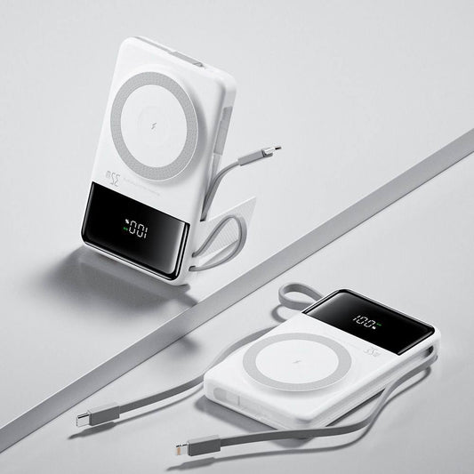 Power Bank With Cable & Wireless Charging 20000mah