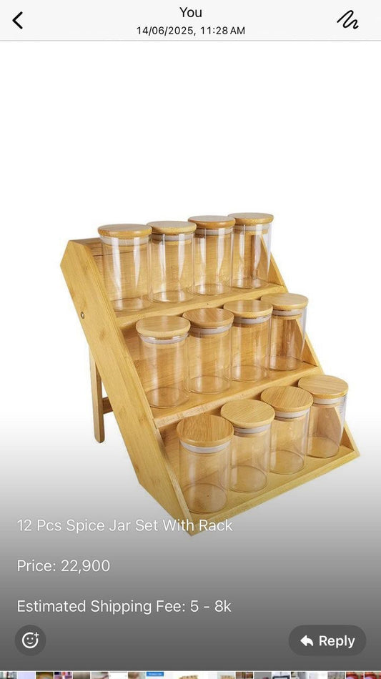 Storage jar with ladder rack