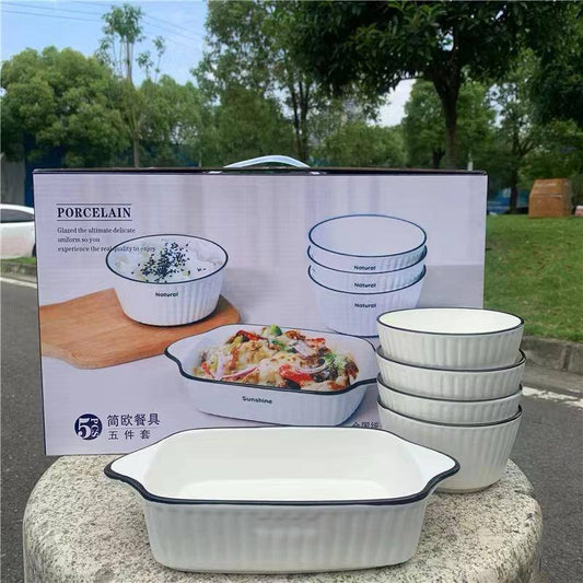 5PCS CERAMIC TABLEWARE