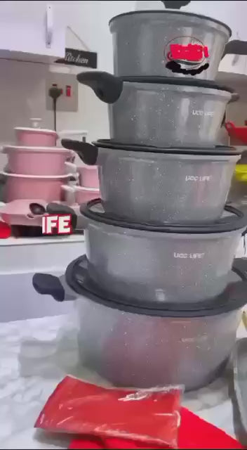 UCC life granite pot  6 in 1 set
